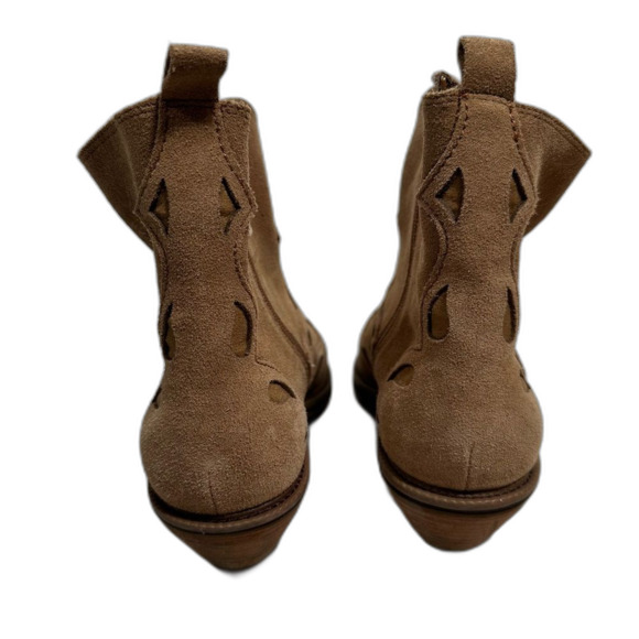 Kelsi Dagger Anthropologie Mocha Cliff Suede Ankle Boots Size 8.5 Western Cowboy - Picture 9 of 13